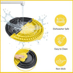 4-In-1 Tortilla Sealer Crimper Press – Adjustable 4"-6"-8"-10" Tortilla & Taco/Burrito Maker Tool | Easy to Clean, Bpa-Free, Durable & Fun for Family Cooking- Kitchen, Utensils (Yellow & Black)