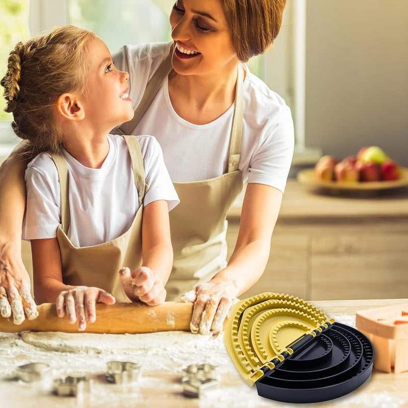 4-In-1 Tortilla Sealer Crimper Press – Adjustable 4"-6"-8"-10" Tortilla & Taco/Burrito Maker Tool | Easy to Clean, Bpa-Free, Durable & Fun for Family Cooking- Kitchen, Utensils (Yellow & Black)