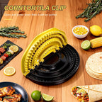 4-In-1 Tortilla Sealer Crimper Press – Adjustable 4"-6"-8"-10" Tortilla & Taco/Burrito Maker Tool | Easy to Clean, Bpa-Free, Durable & Fun for Family Cooking- Kitchen, Utensils (Yellow & Black)